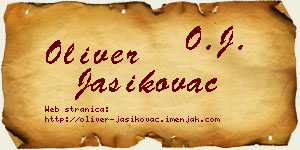 Oliver Jasikovac vizit kartica